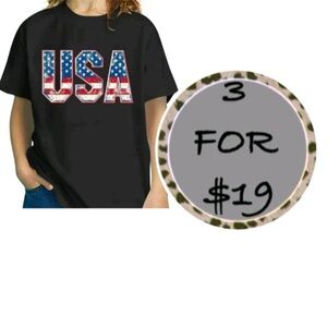 3/$19 Mad Engine patriotic American flag U.S.A. Short sleeve T-shirt